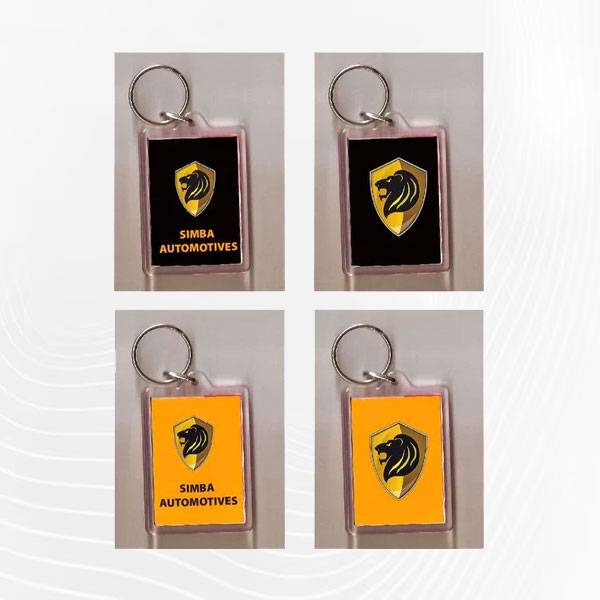 Acrylic Transparent Logo Key Rings